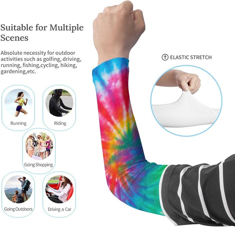 QiErDesign Marble Sports Compression Arm Sleeves for Men & Women - Youth Arm Sleeve Baseball Volleyball Sleeves & Basketball Sleeve - Image 2
